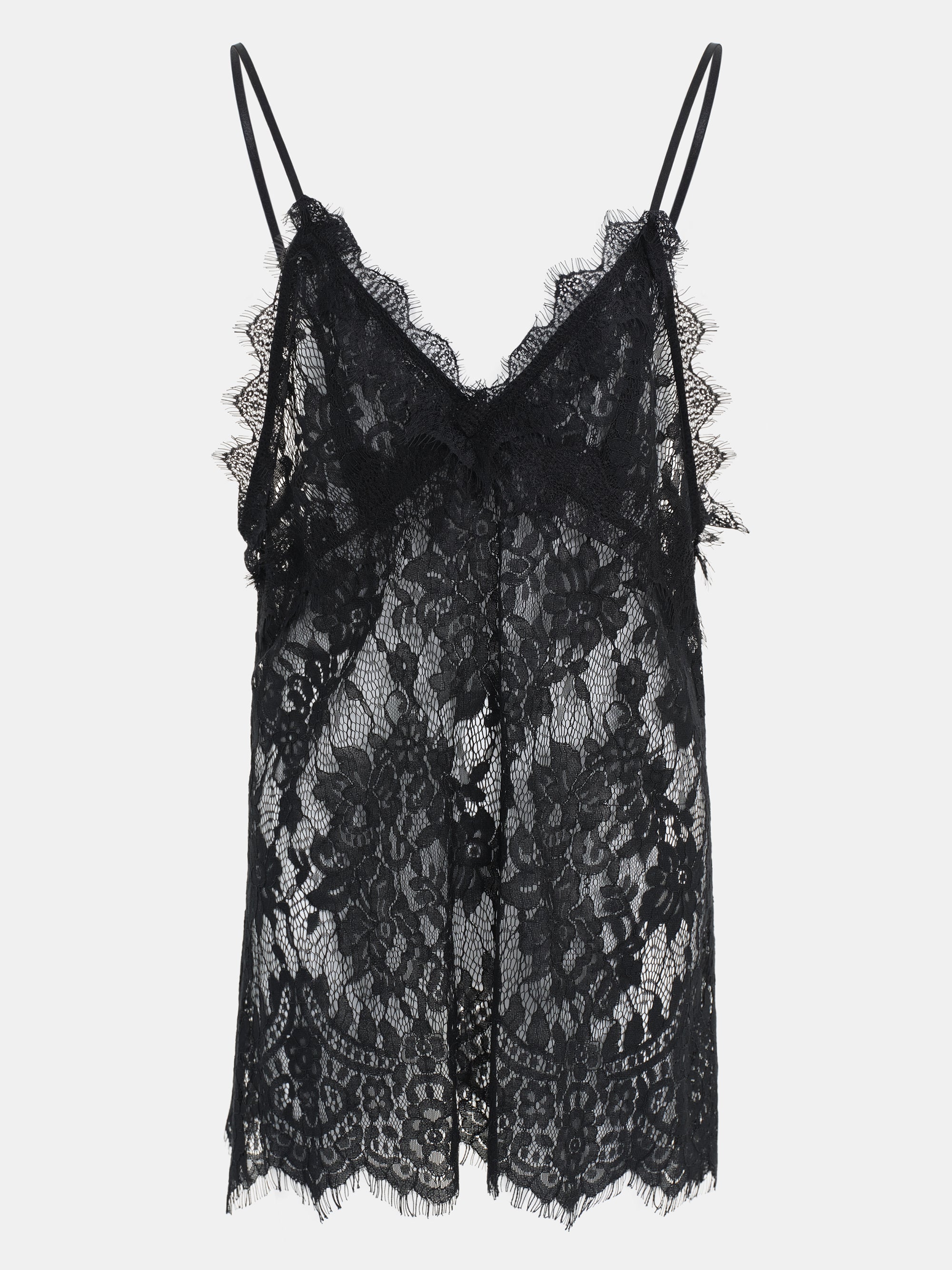 Guipure Lace Camisole, Black
