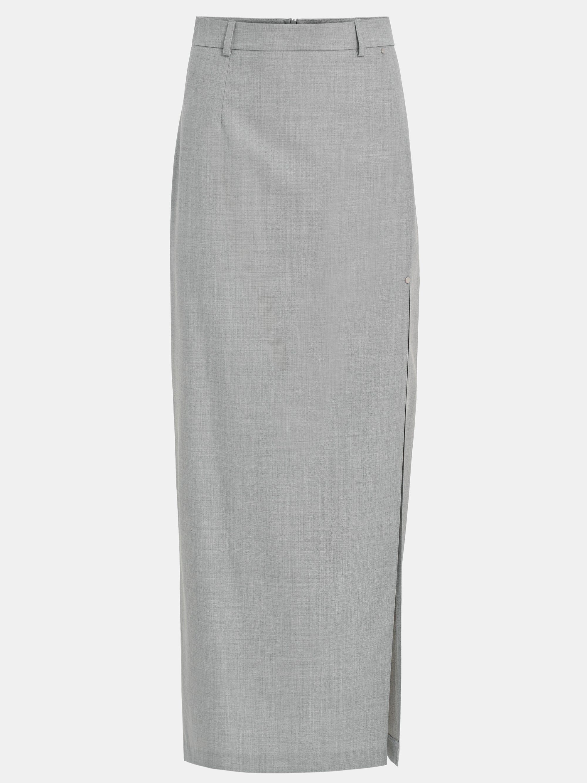 Pencil Slit Maxi Skirt, Grey