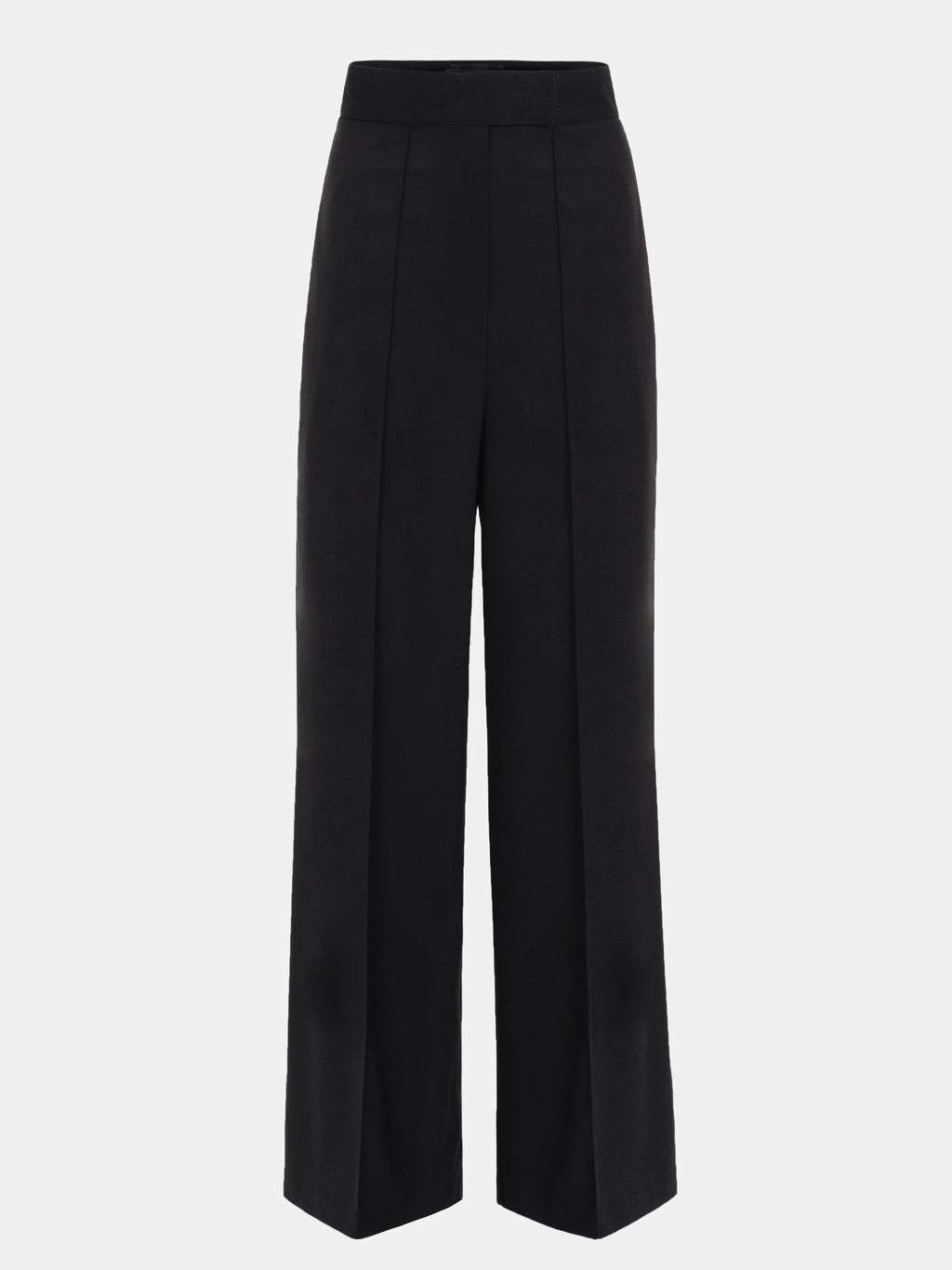 High Waist Creased Trousers, Black