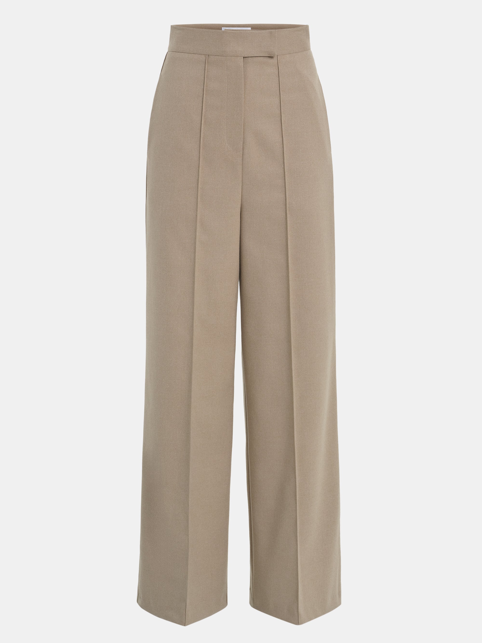 High Waist Creased Trousers, Mocha