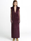 Timeless Bordeaux Shearling Shift Dress