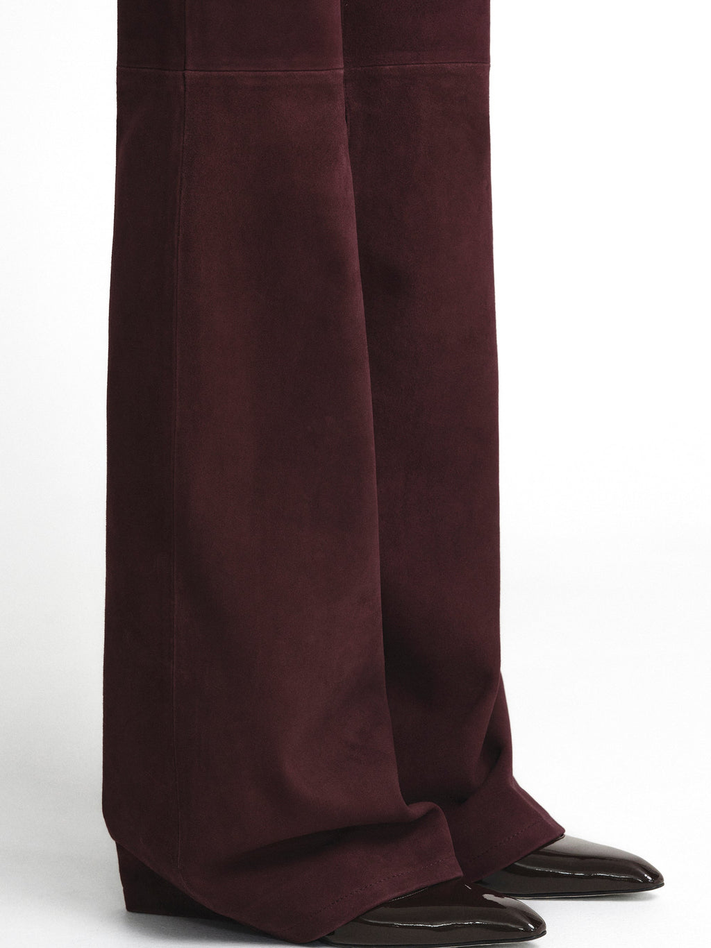 Goatskin Suede Fluid Tailored Trousers