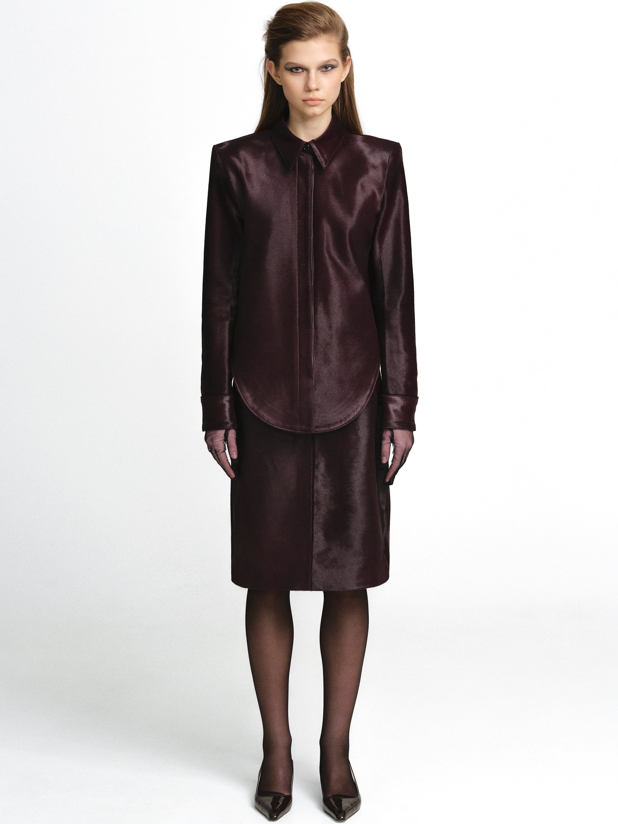Calfskin Modernist Hybrid Shirt