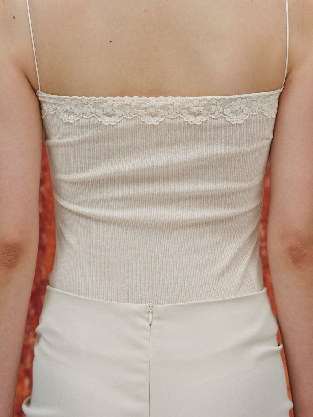 Lace Patchwork Tank Top, Ivory