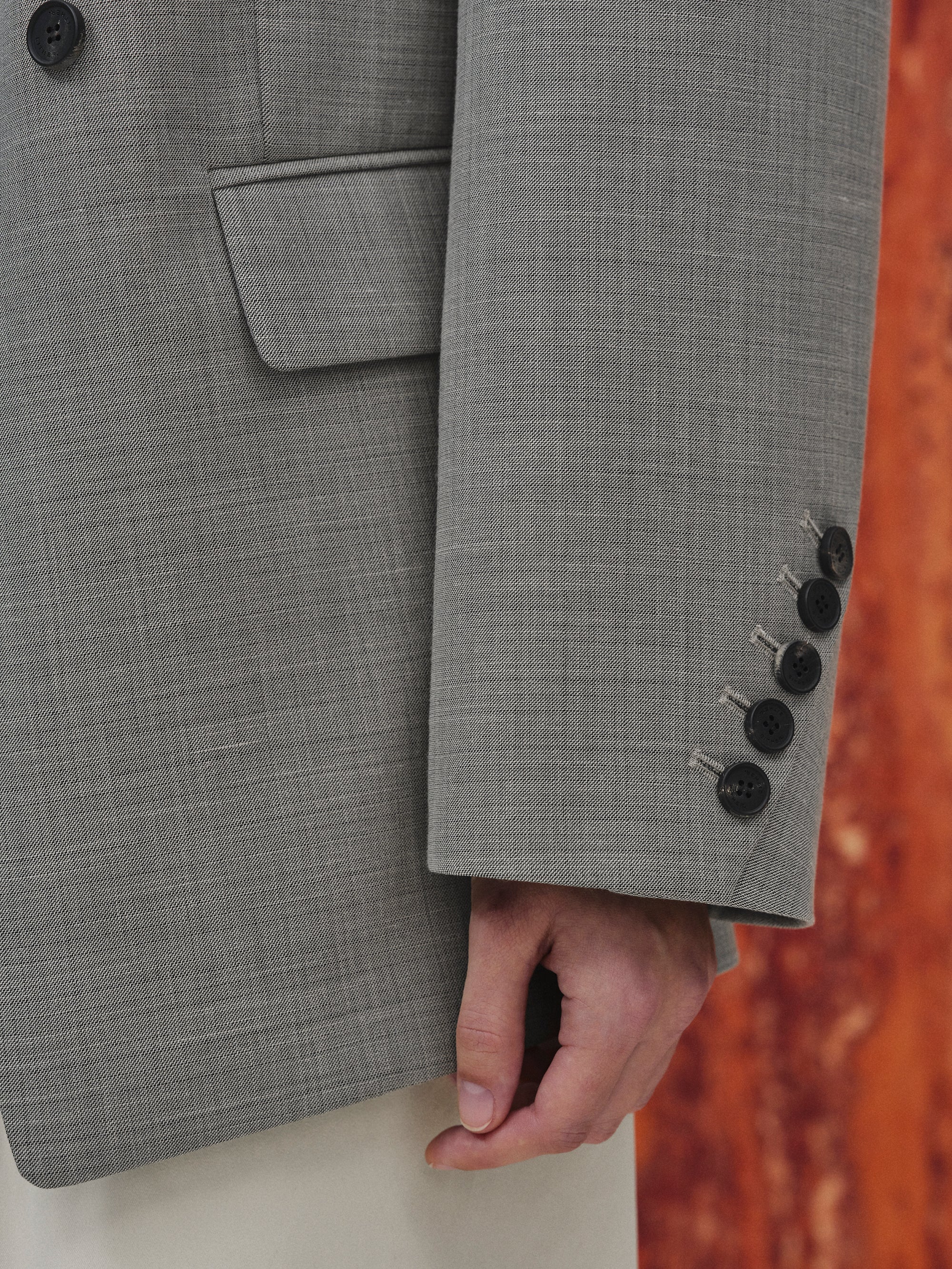 Deconstructed Blazer, Grey Melange