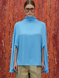 Slit-Sleeve Blouse, Azure