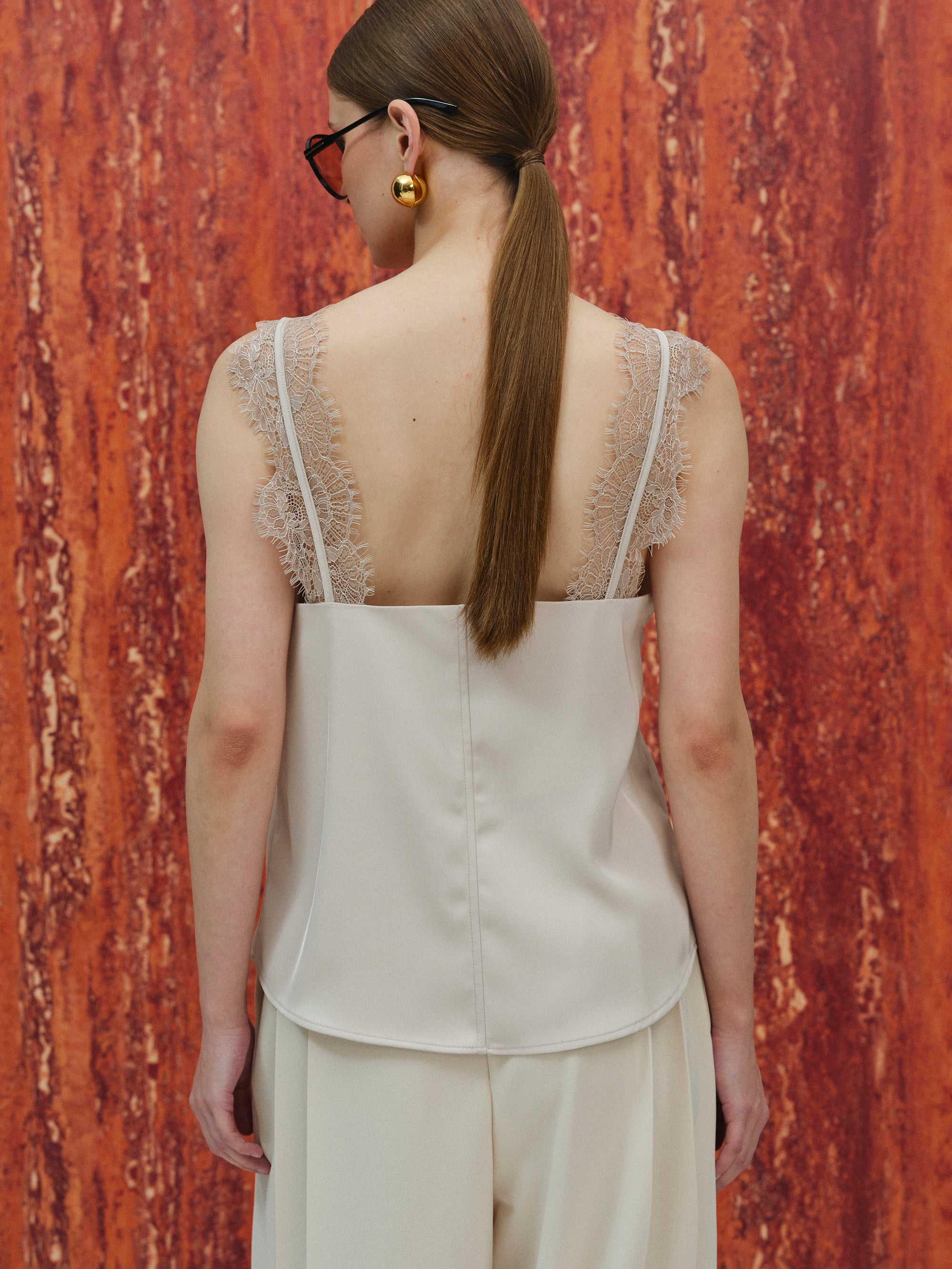 Lingerie Lace Camisole, Alabaster