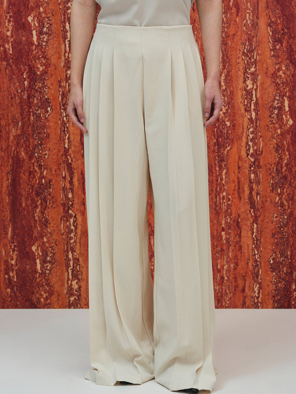 Pleated Long Trousers, Birch