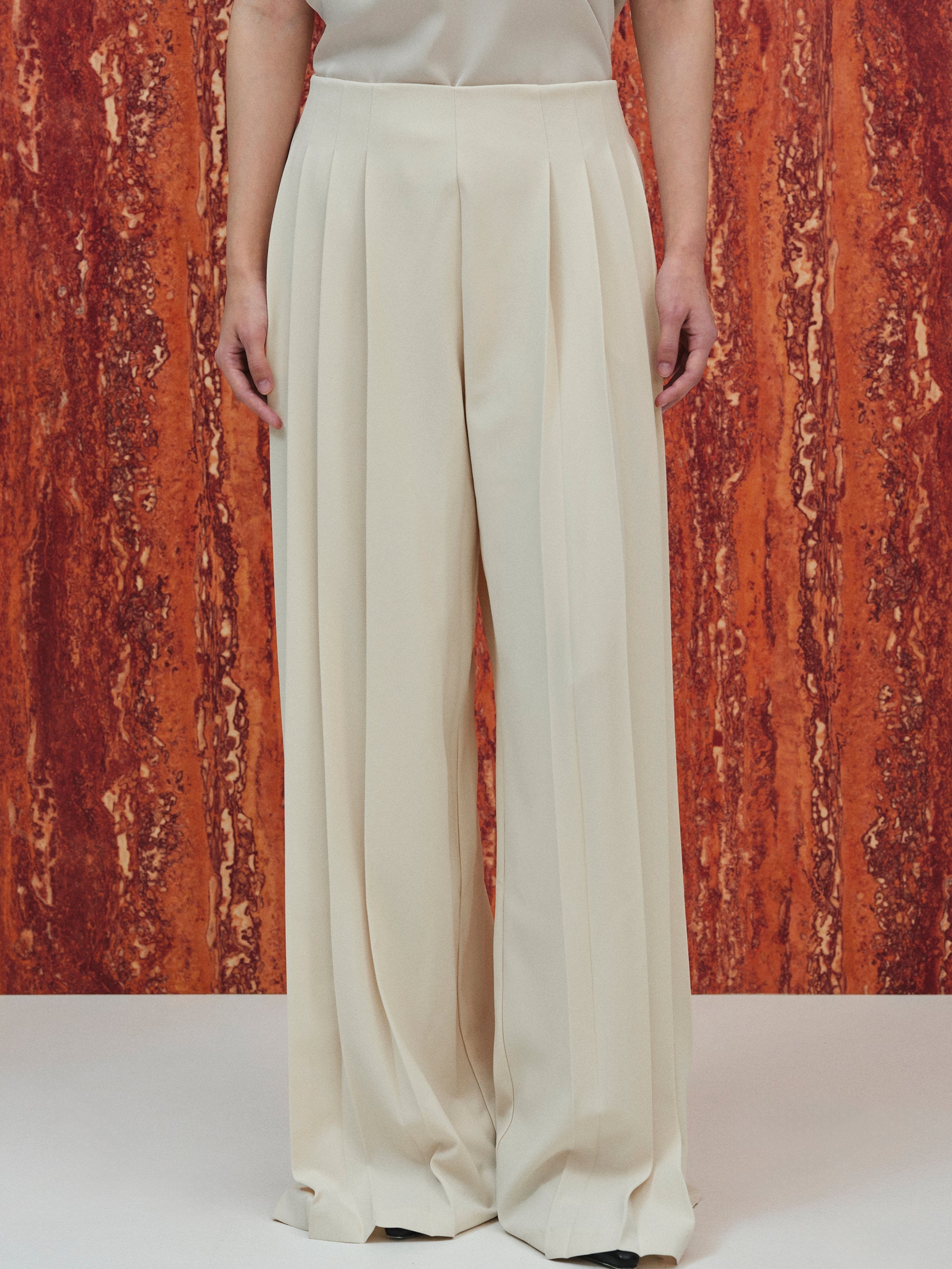 Pleated Long Trousers, Birch