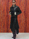 Faux-Leather Jacket, Black