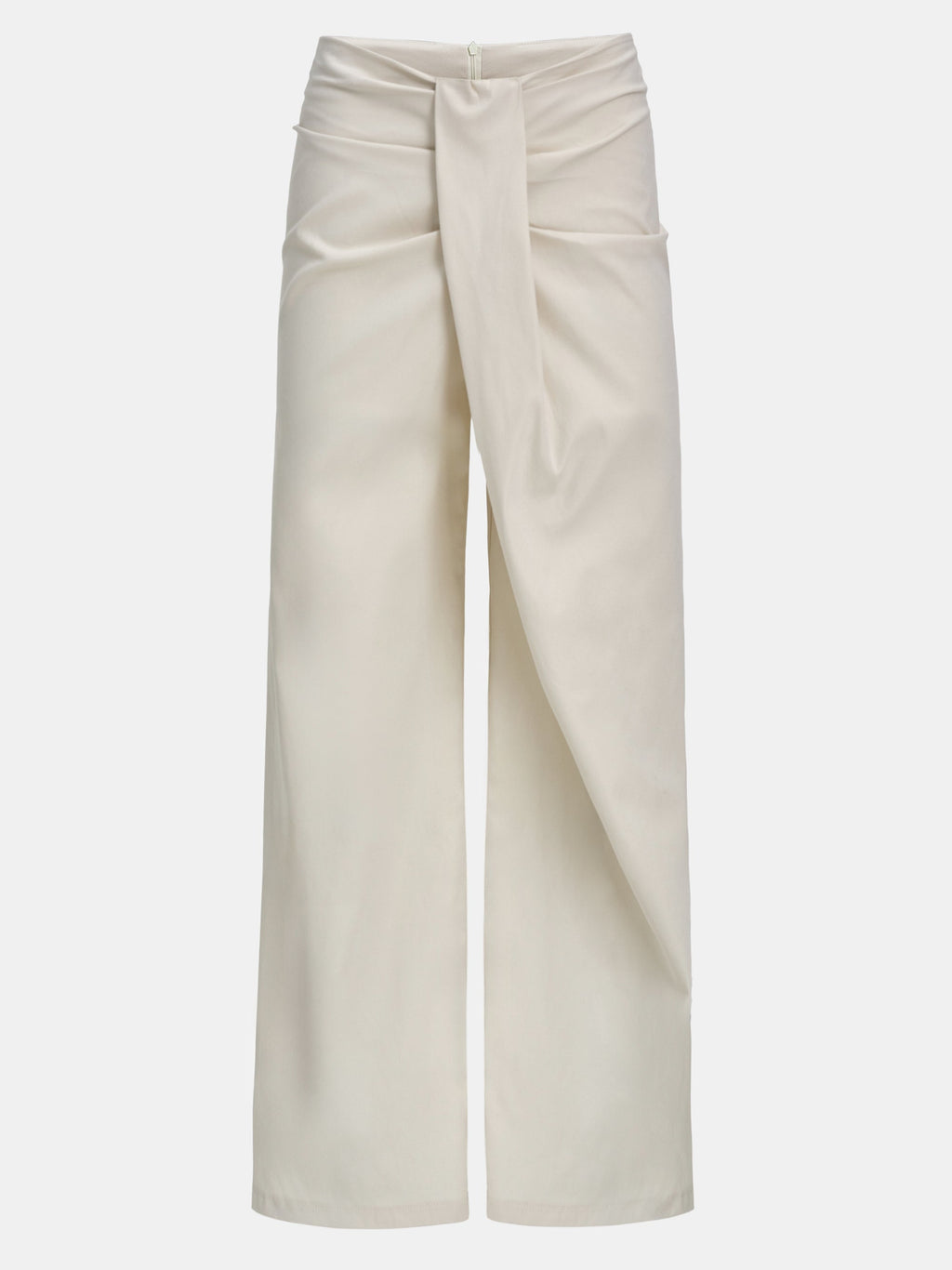 Asymmetric Twist Pants, Ivory