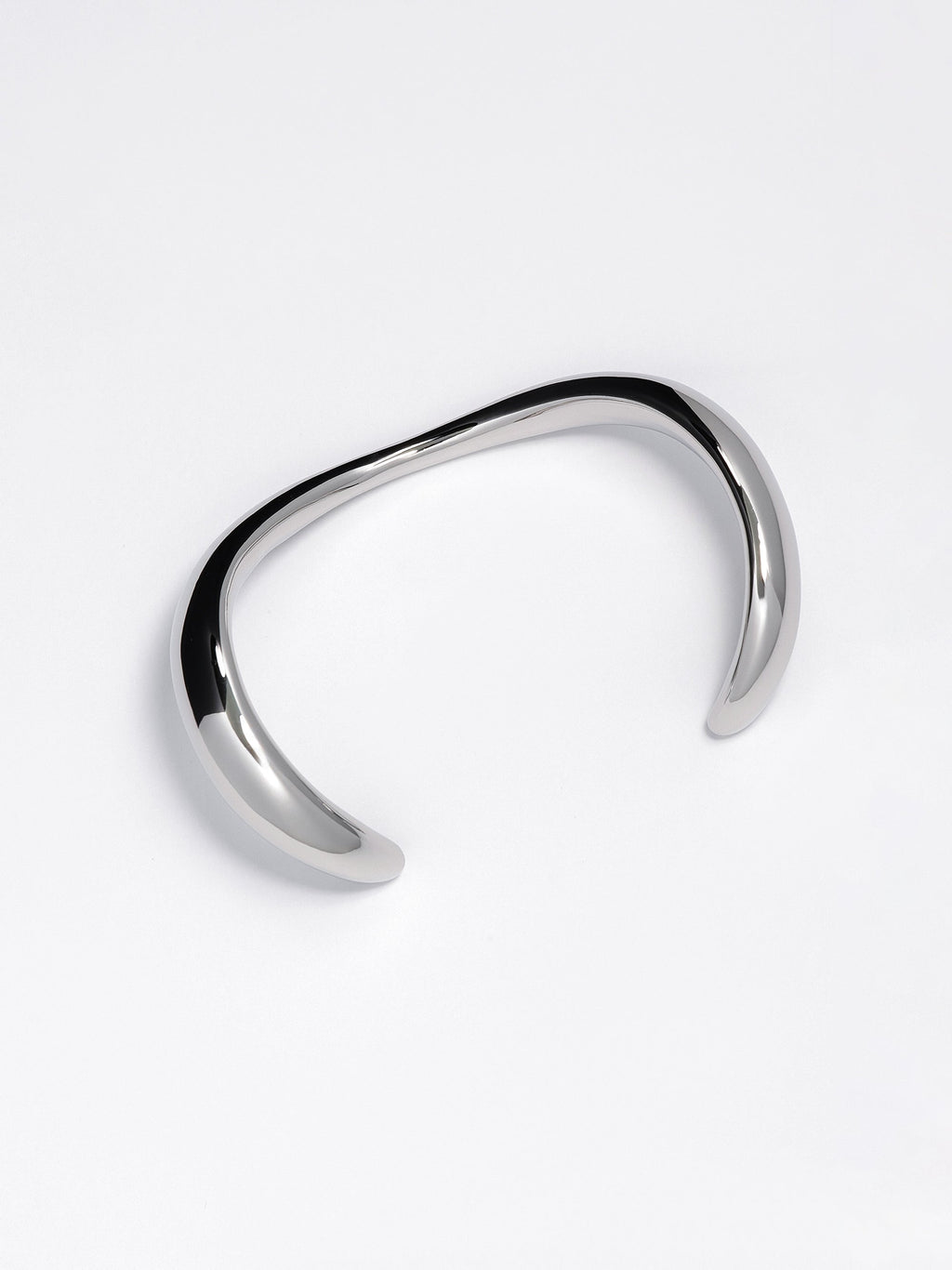Flat Drop Cuff Bracelet, Silver
