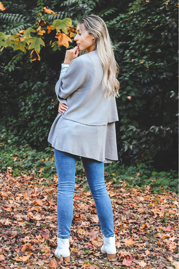 Shawl Vest in Grey